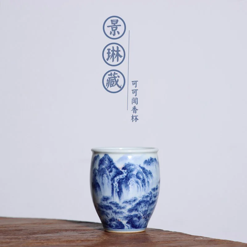 Taza de bamb&uacute; con olor a fragancia de cacao JingLin oculta, taza peque&ntilde;a de 85 cc-0