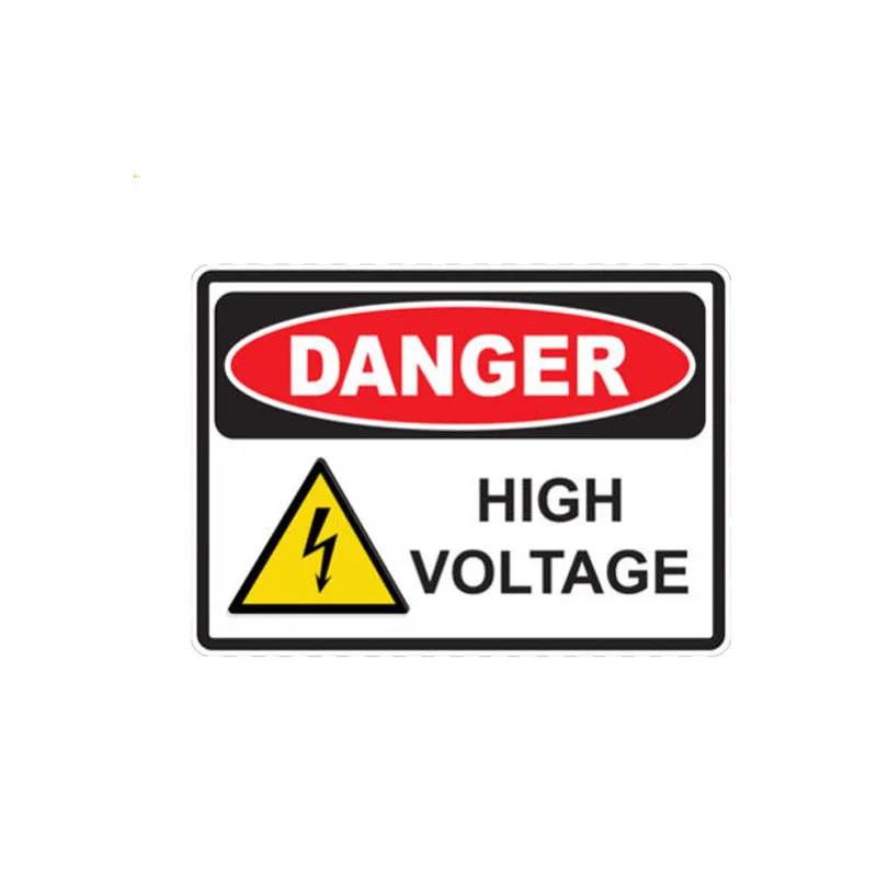 

Funny Danger High Voltage Creative Car Sticker Automobiles Exterior Accssories PVC Decal for BMW VW Audi Gti,14cm*10cm
