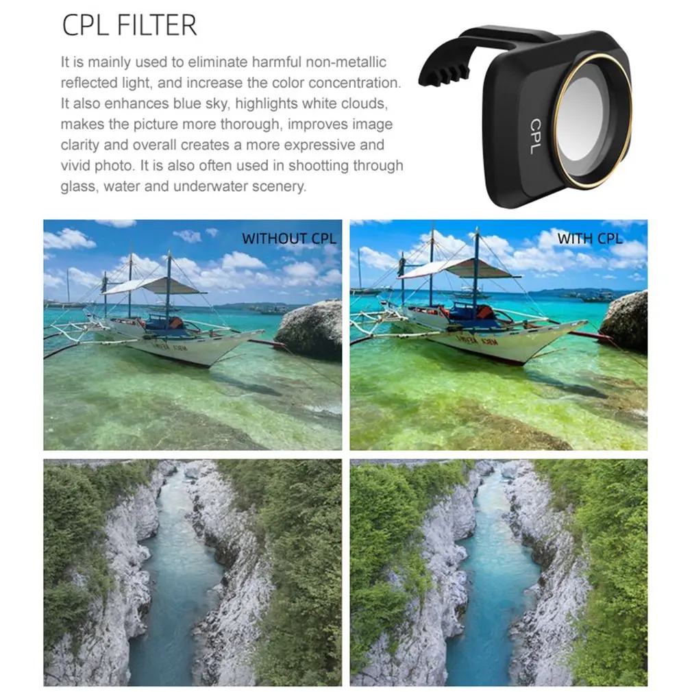 Фильтр для объектива камеры DJI Mavic Mini 2 MCUV ND4 ND8 ND16 ND32 CPL ND/PL | Электроника