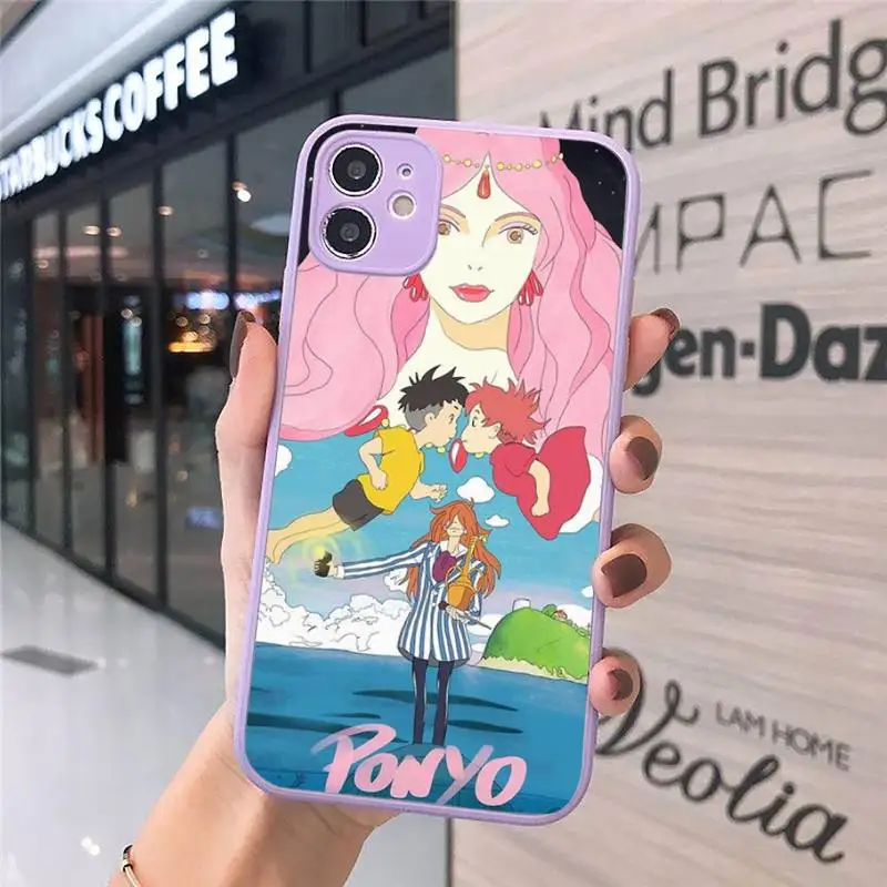 

ponyo Hayao Miyazak anime Phone Case Matte Transparent for iPhone 7 8 11 12 s mini pro X XS XR MAX Plus cover funda
