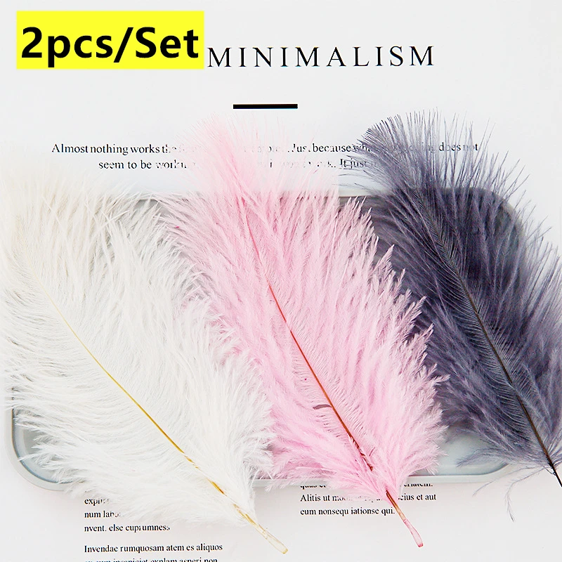 Белые розовые серые высококачественные страусиные перья аксессуары для