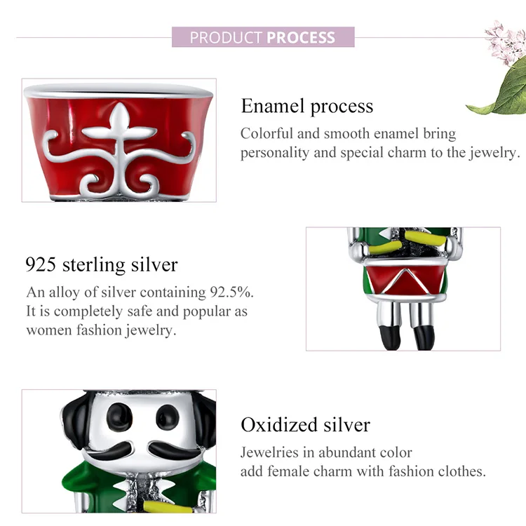 

Summer Guard of Honor Charm 925 Sterling Silver Metal Beads for Women silver Original DIY Bracelet Bangle Making Dropshipping