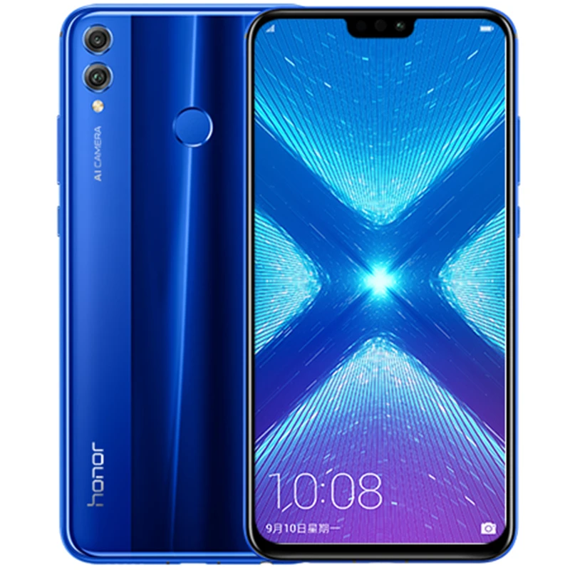 Honor 8X 6 5 дюймов мобильный телефон 4 Гб + 64 ГБ Android 8 1 многоязычный 20 МП Восьмиядерный