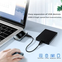 kx4a ultra fast docking station 3 in 1 aluminum usb c adapter intelligent type c card reader 5gbps secure data transfer hub