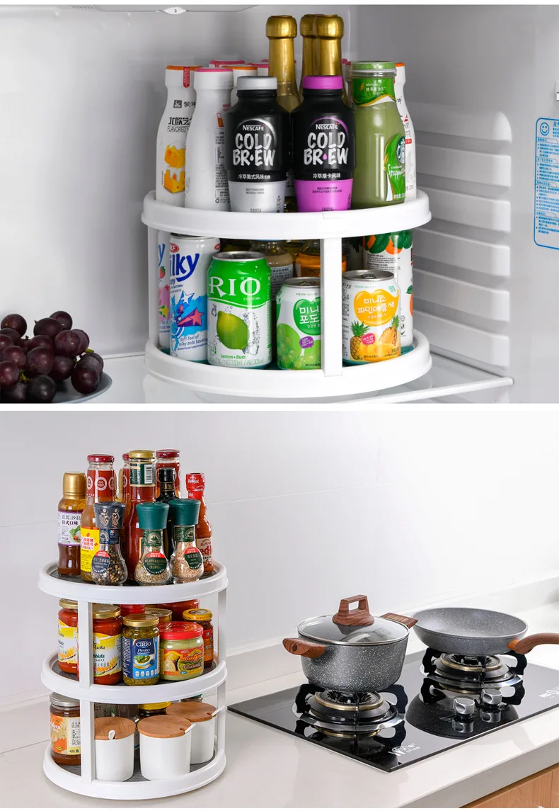 Кухонный органайзер для приправ банки полка бутылки шейкеры перца двухслойный