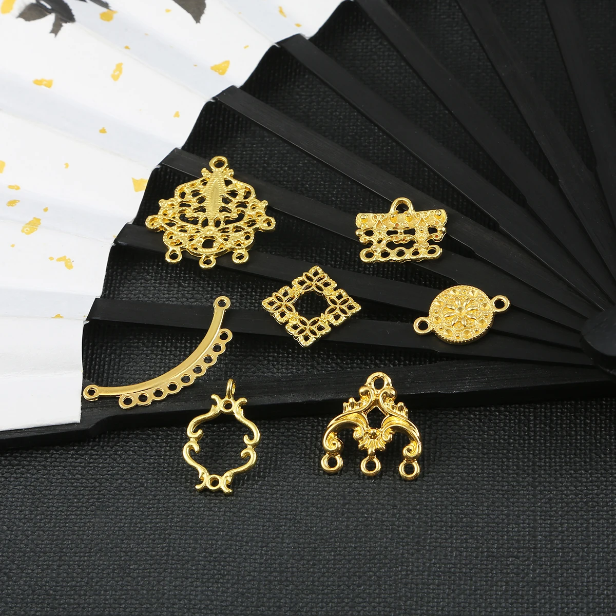 10 шт./лот подвески из металлического сплава золотого и серебряного цвета для