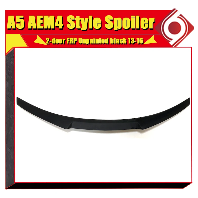M4 Стиль FRP Неокрашенный задний спойлер крыло багажника для Audi A5 2-дверь Sportback седан