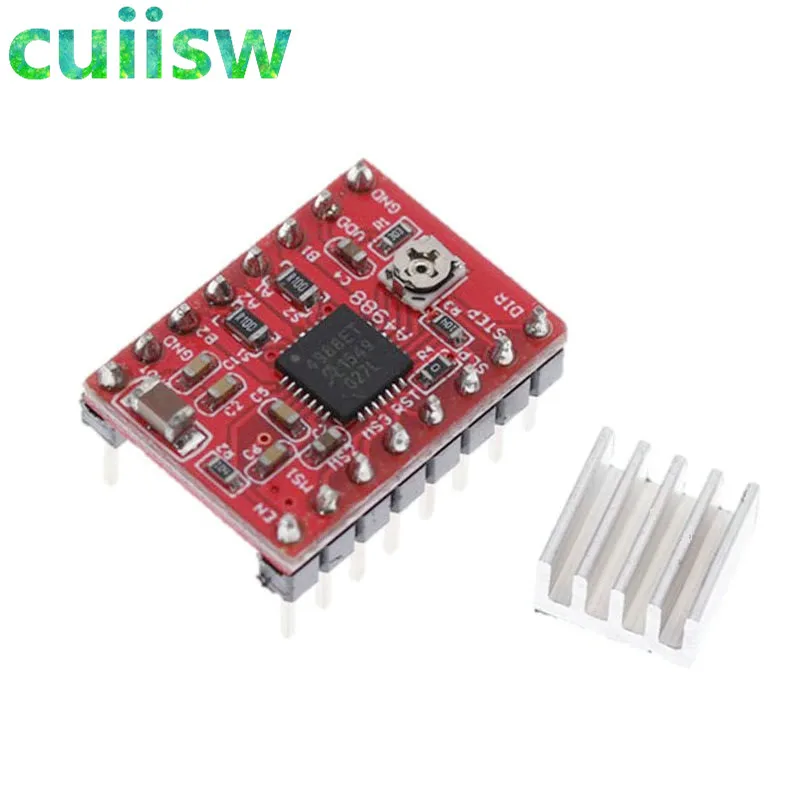 10 шт. модуль шагового двигателя Reprap A4988 с радиатором | Электронные компоненты и