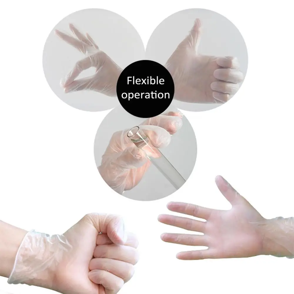 50 шт одноразовые перчатки прозрачные пластиковые безопасные для приготовления