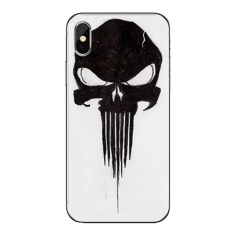 For Samsung Galaxy J1 J2 J3 J4 J5 J6 J7 J8 Plus 2018 Prime 2015 2016 2017 comic The Punisher Skull Metal Soft Transparent Covers |