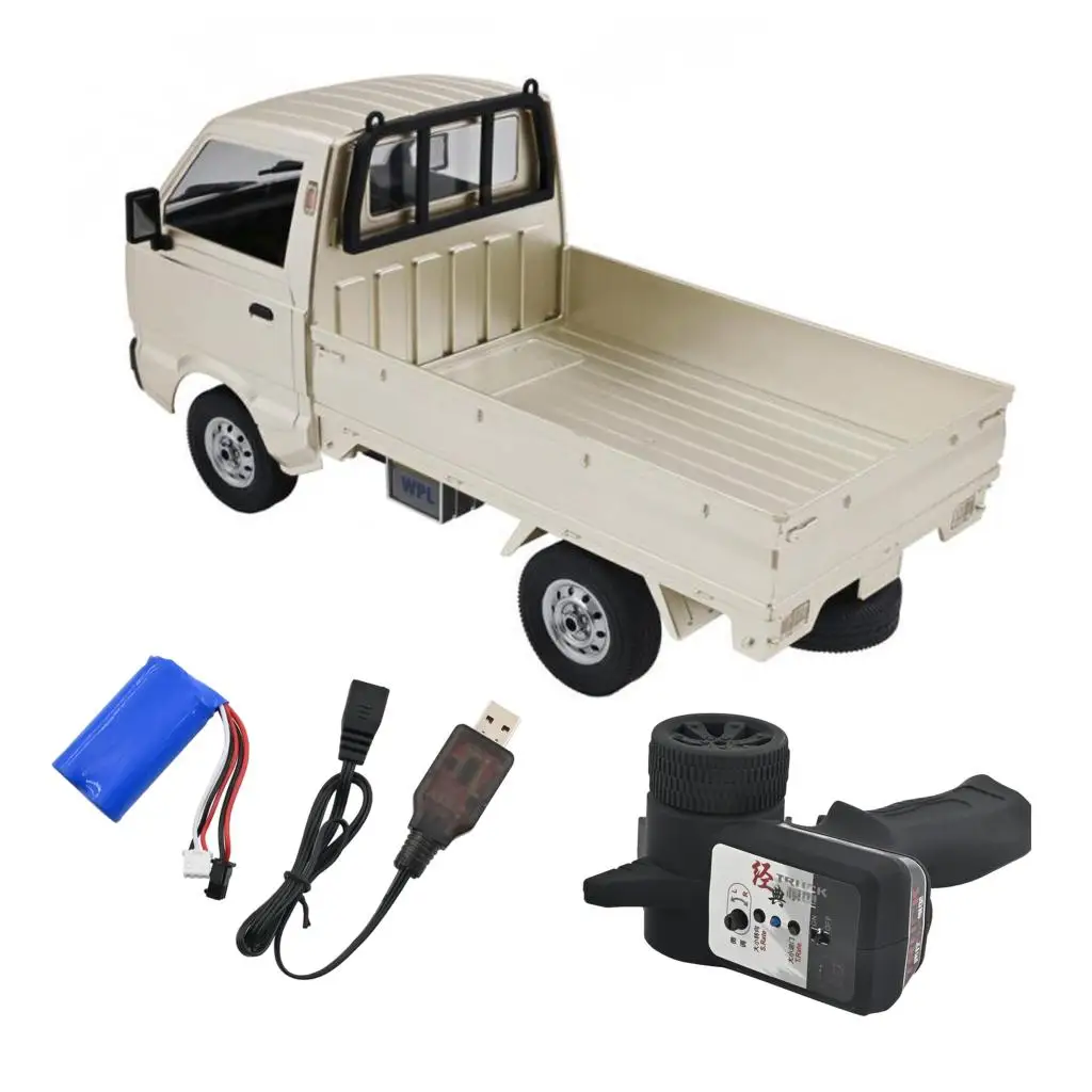 

WPL D12 1/10 2.4GHz 4WD RC Truck Car w/ LED Light On-road Simulation Truck
