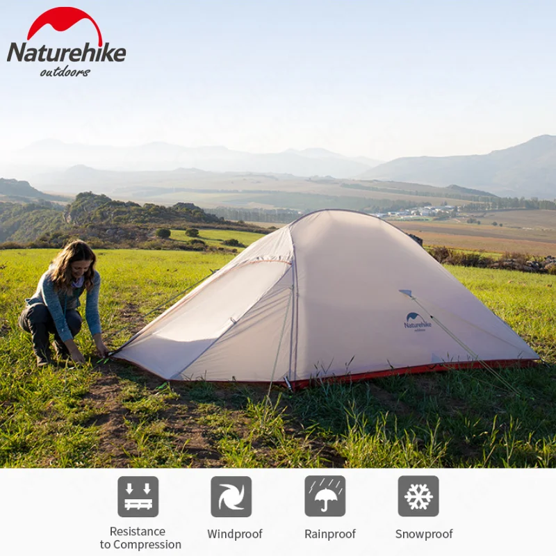 Туристическая палатка Naturehike Cloud Up 2 Ультралегкая Силиконовая Водонепроницаемая