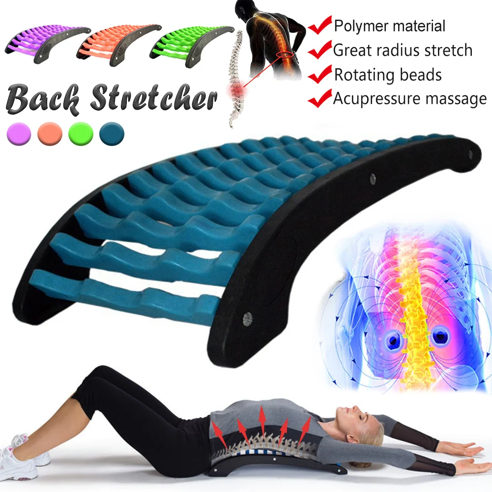 

Back Massager Stretcher Fitness Equipment Massage Tools Massageador Magic Stretch Fitness Lumbar Support Relax Spine Pain Reli