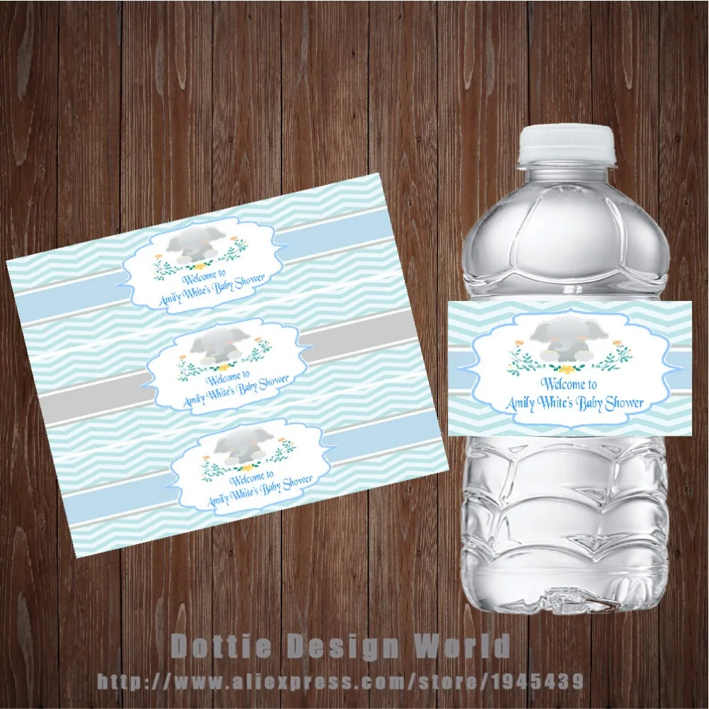 20 шт. бутылка для воды с изображением слона этикетки вина обертка конфет