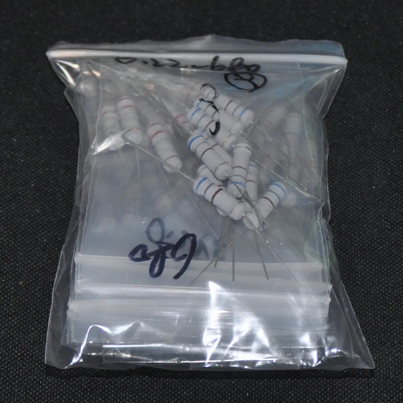 

80pcs Resistor Kit 2W Watt Carbon Film Resistance 0.22ohm - 680ohm OHMs 8values X 10pcs Resistencias Pack 2W Carbon Film Set