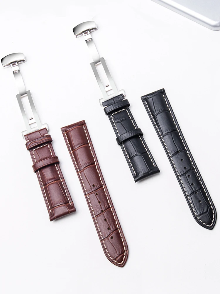 

YOOFA Watch Band Strap For replacing Casio strap leather watch with BEM501 506 307 302 517 men's leather strap