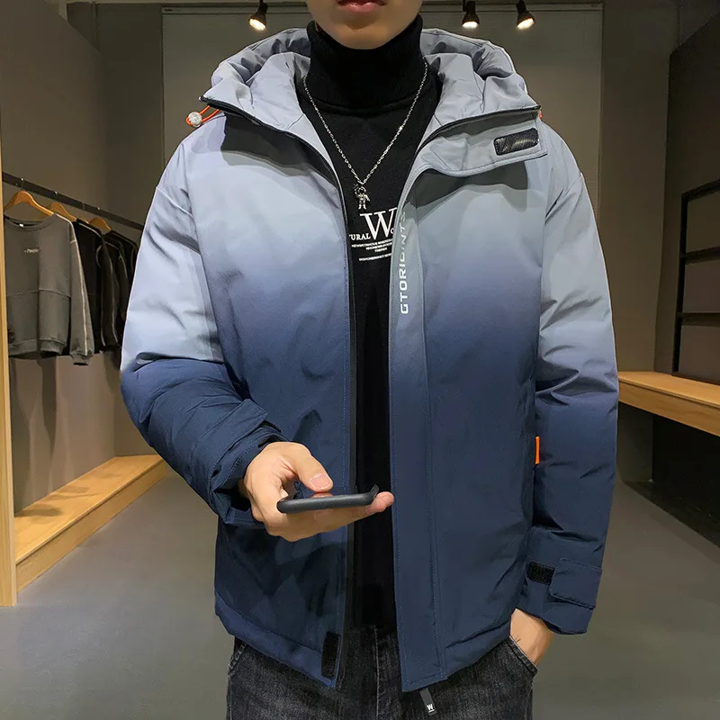 2020 autumnAndwinter New Men's Jacket Casual Hooded Thickening Trend Warmcotton Down Jacket Men Windproof Parka Coat Large M-4XL