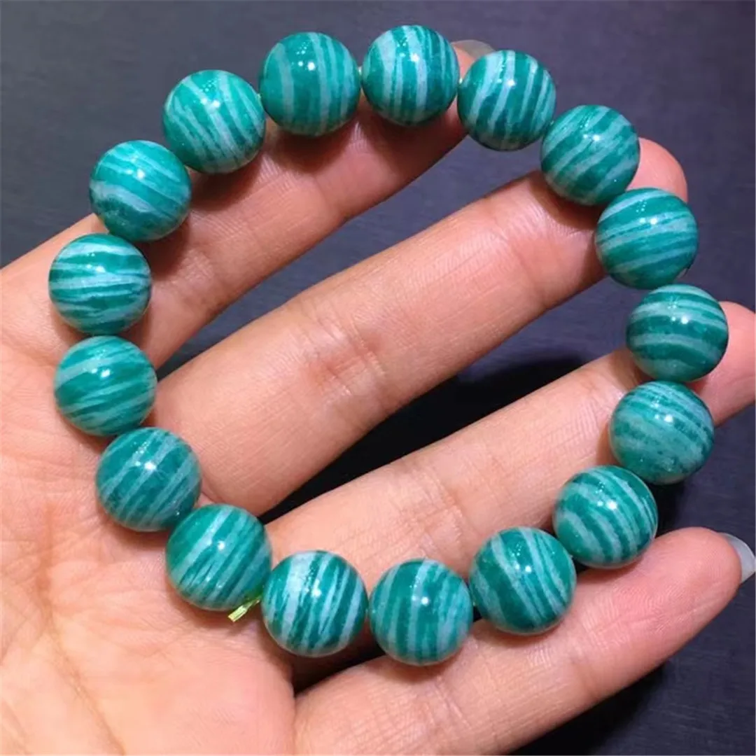 

12mm Natural Green Amazonite Bracelet Jewerly For Woman Man Healing Gift Crystal Beads Mozambique Gemstone Stone Strands AAAAA