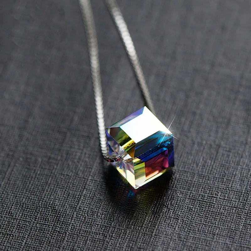 Ожерелье с австрийским хрусталем FUN BEAUTY роскошный цветной яркий шнурок блестящим