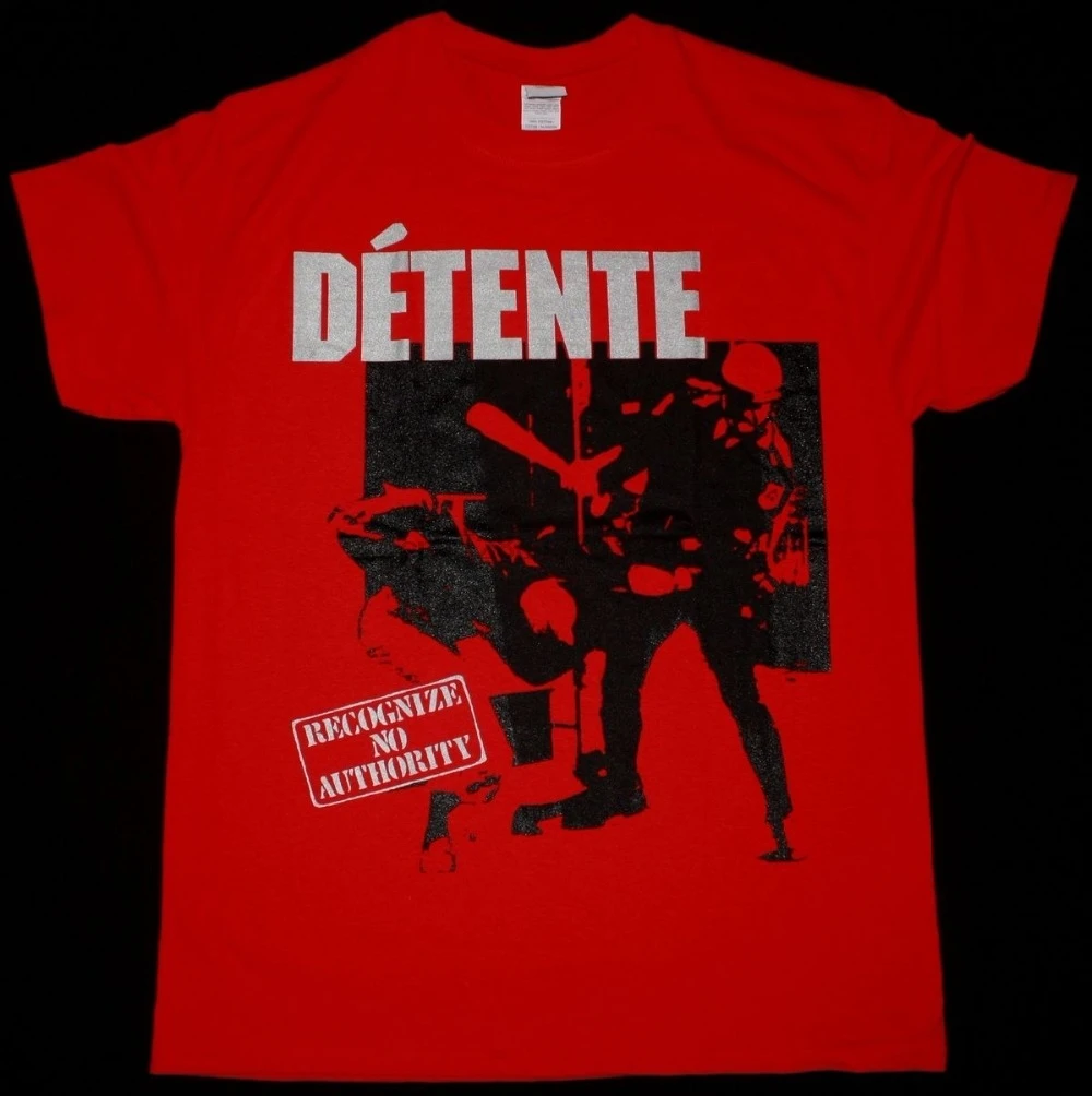 2018 Последняя мода DETENTE распознает NO AUTHORITY 1986 живой смерти новая Красная футболка