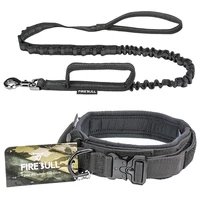 tactical dog collar leash set pet large dog accessories detachable quick release collar training personalized pets supplies