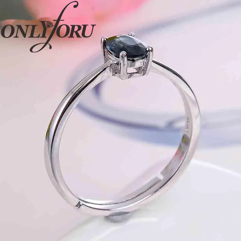 Женское кольцо с сапфиром ювелирное изделие из серебра 925 пробы голубым