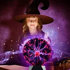 Плазменная шаровая лампа сенсорный звукочувствительный интерактивный Туманность сферсветильник Хрустальная Сенсорная лампа светильник Рождественский детский Декор подарок