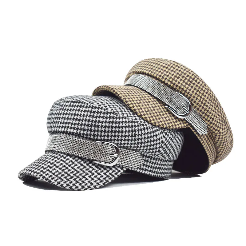 NEW Autumn octagonal Denim Berets for women flat military baseball cap ladies solid caps casual berets hat gorra | Аксессуары для