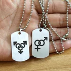 Wukaka модное гей гордость ЛГБТ ожерелье круглая девушка мальчик символ ожерелья из нержавеющей стали мужские ювелирные изделия
