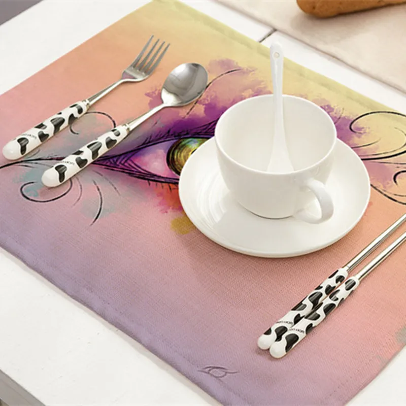 Подставки для кружек с животным узором 1 шт. коврик обеденного стола хлопковый
