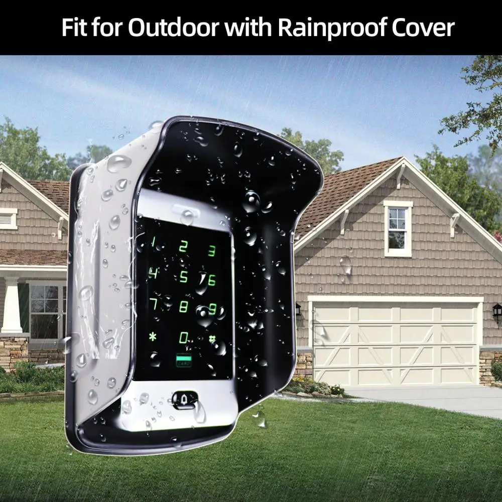 rfid access control waterproof standalone 125khz touch keypad door lock access control system metal case shell rainproof free global shipping