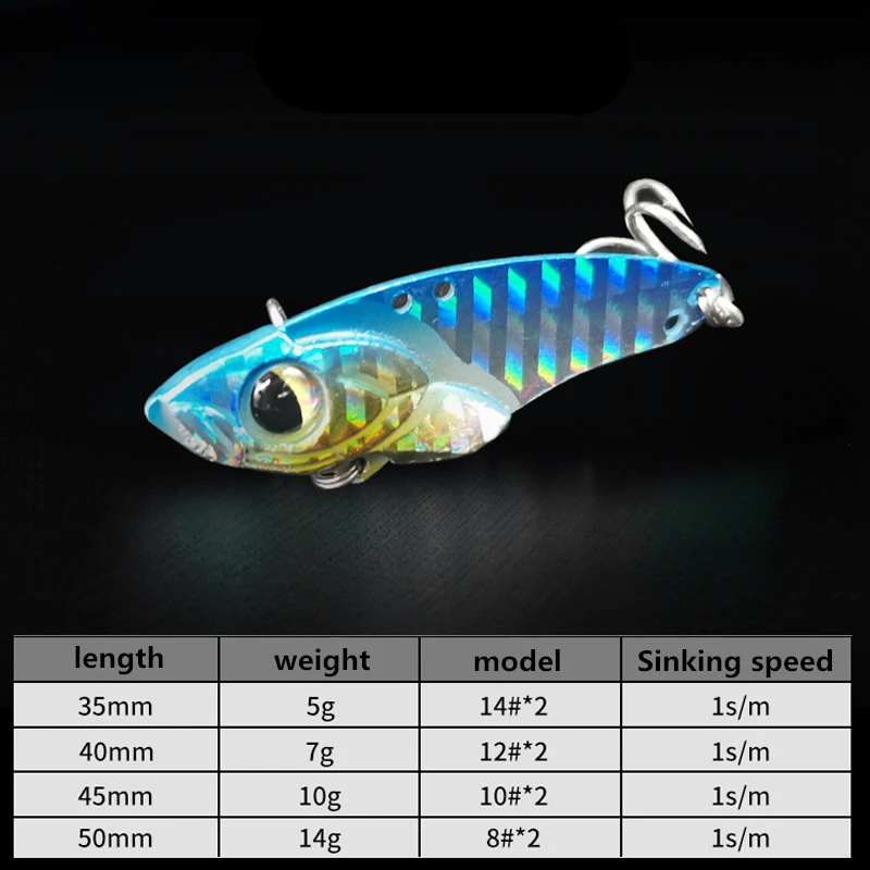 

1pcs Metal VIB Fishing Lure Vibration Spoon Bass Baits Crankbait Bass Wobbler Hard Baits Cicada Lure ViB Tackle