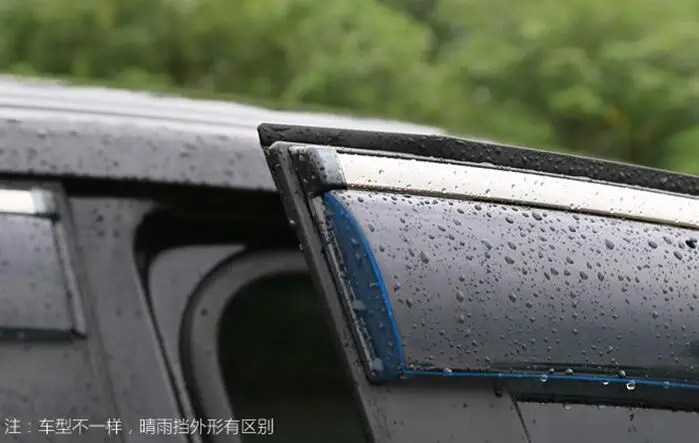 4PCS Car Door Window Wind Visor Moulding Awnings Shield Rain Sun Guard Vent Shade For Mercedes Benz GLA200/GLA220/GLA250 | Автомобили и