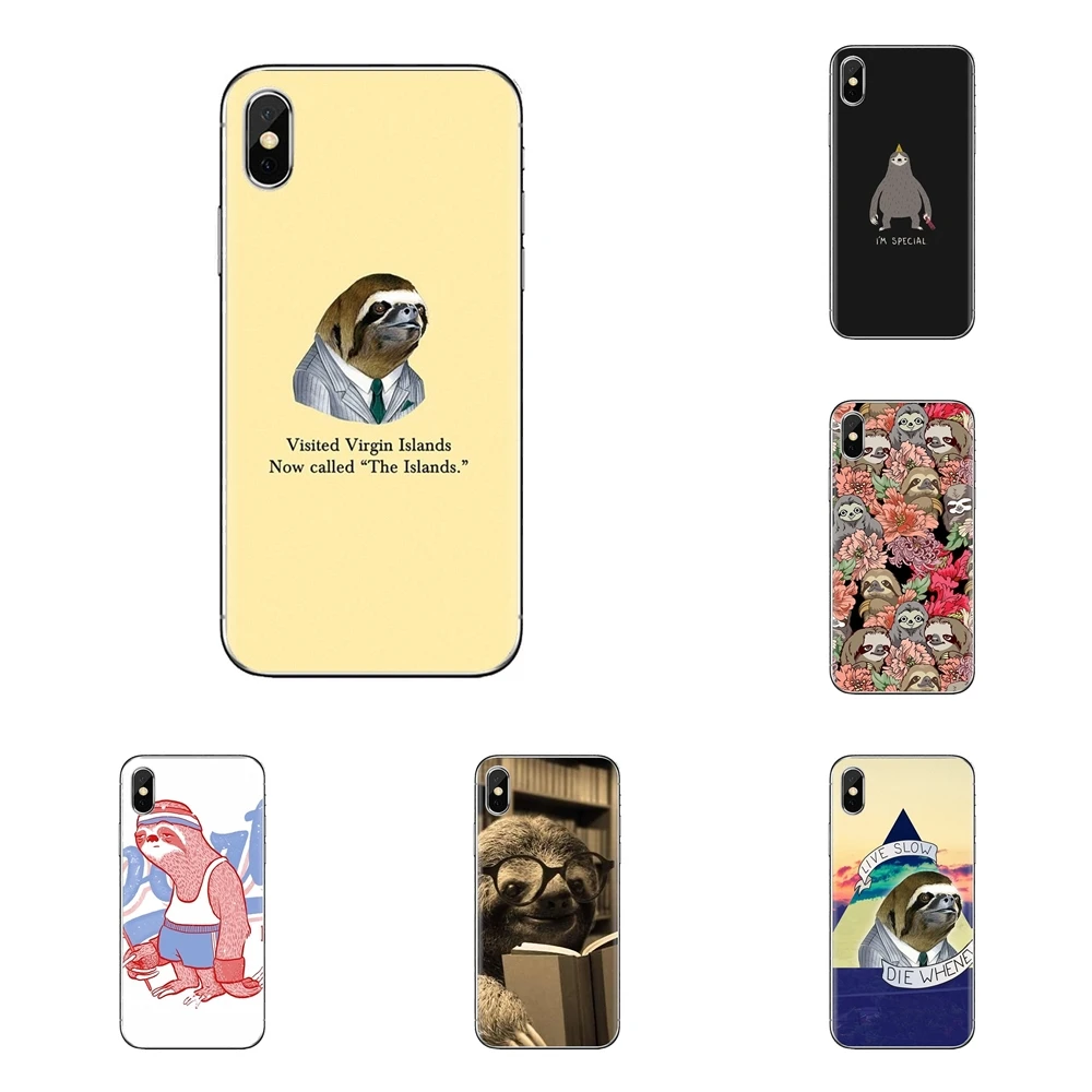 Ретро социальных Ленивцы с розовым мешок TPU чехол для iPhone XS Max XR X 4 4S 5 5S 5C SE 6 6S 7 8