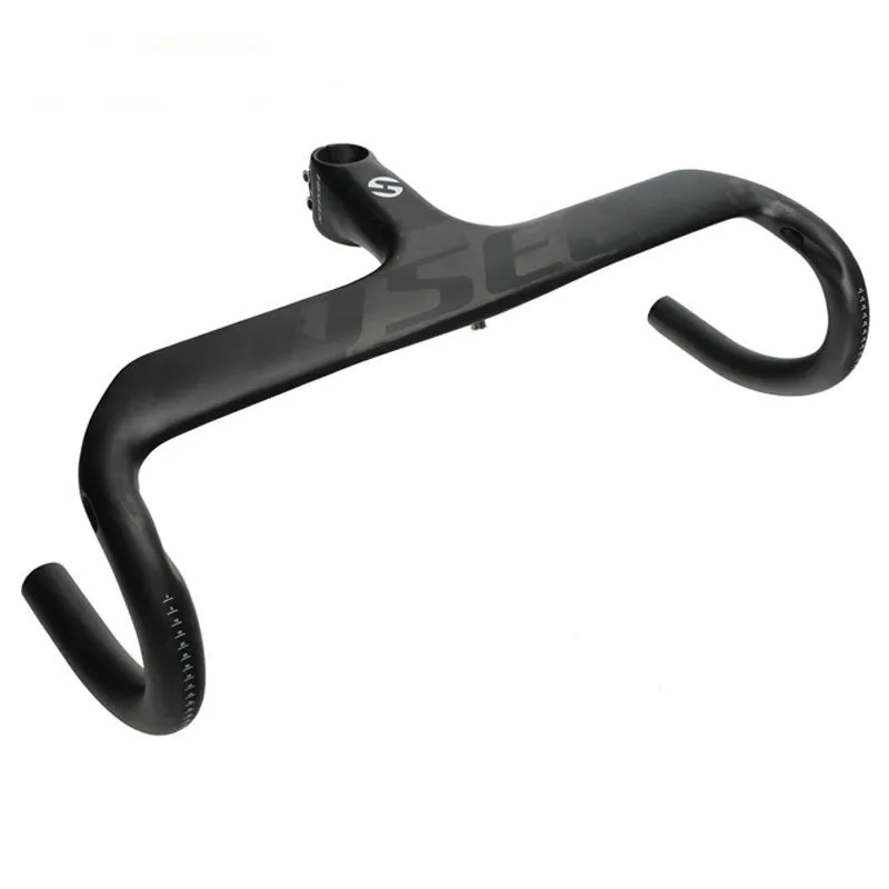 

Full carbon fibre bicycle handlebar road bike handlebar stem integrated bent bar 400/420/440mm UD matte gloss balck bike parts