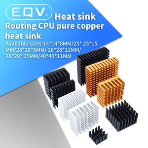 14*14*8 мм Золотой Черный алюминиевый радиатор IC Радиатор 40x40 мм x 11 мм28x28x625 мм
