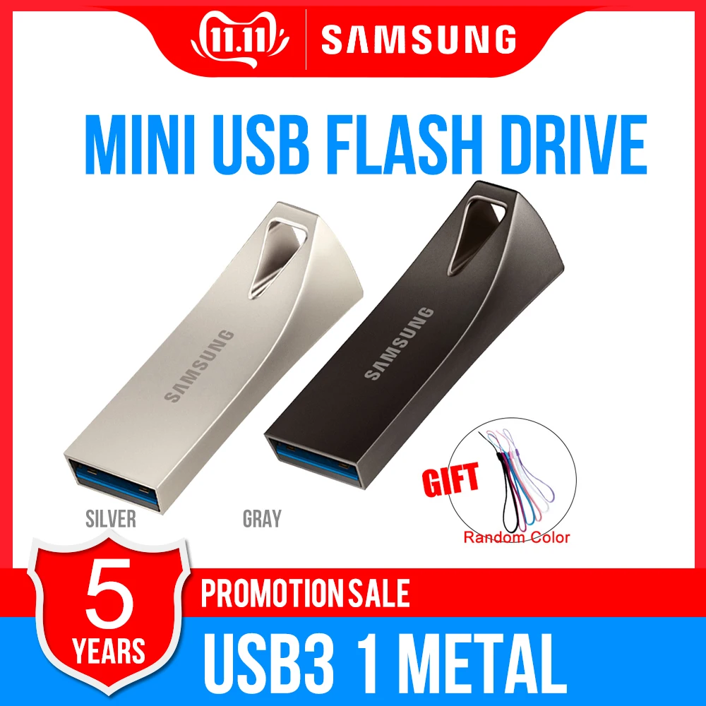 USB флеш накопитель SAMSUNG Металлический Мини 3 1 32 Гб 64 128 ГБ карта памяти устройство