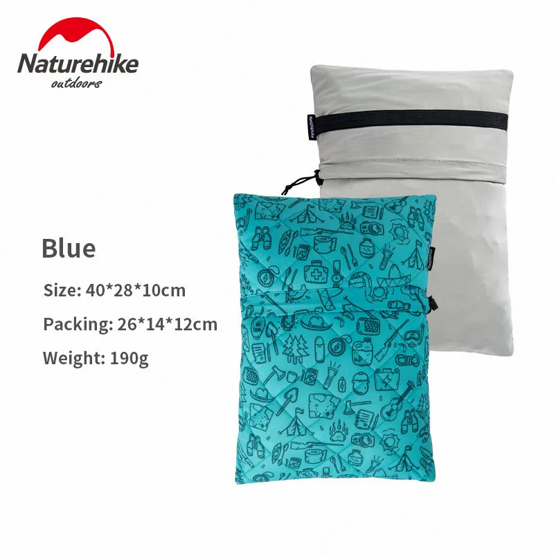 Blue Naturehike кемпинговая офисная подушка для путешествий на открытом воздухе Сверхлегкая портативная губка для отдыха Автомобильная подушка для шеи 3 цвета походная палатка - Цвет: Blue