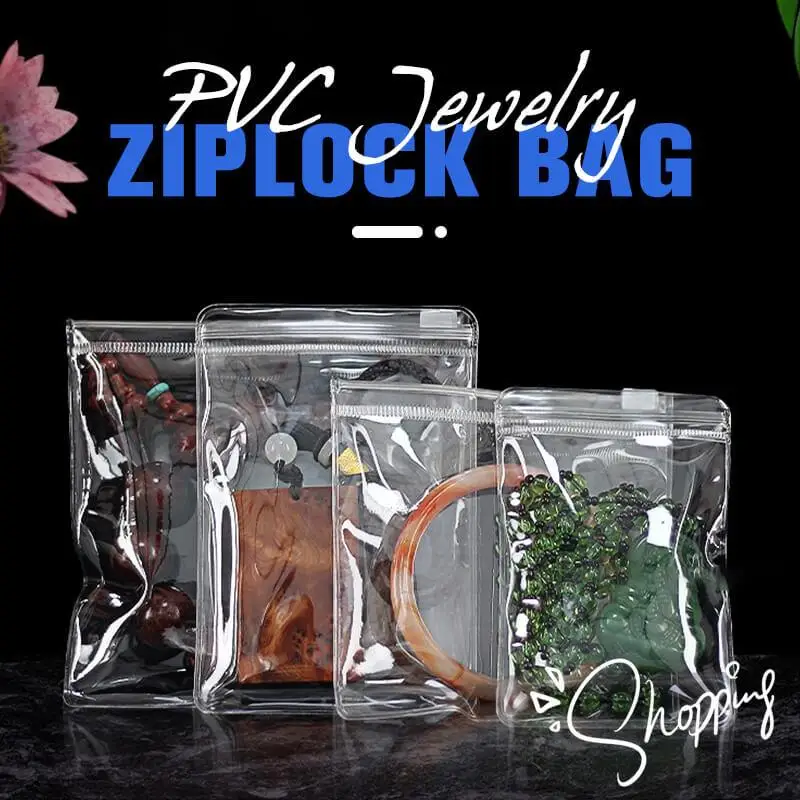 

30/50 шт. толстые 10 стилей толстые ювелирные изделия Упаковка Zip Lock Закрывающиеся Пластиковые полиэтиленовые светильник-голубые прозрачные п...