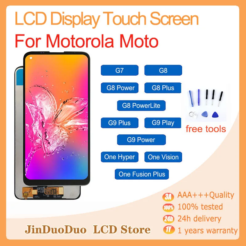 

Lcds For Motorola MotoG7 G8 G9 Plus G9 Power G9 Play Display LCD Display Touch Screen Moblie Phone Assembly Replacement Part