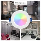 Умный светодиодный светильник Tuya Zigbee, круглый потолочный светильник с поддержкой Alexa и Google Home, 10 Вт12 Вт, RGBCW, 3,0