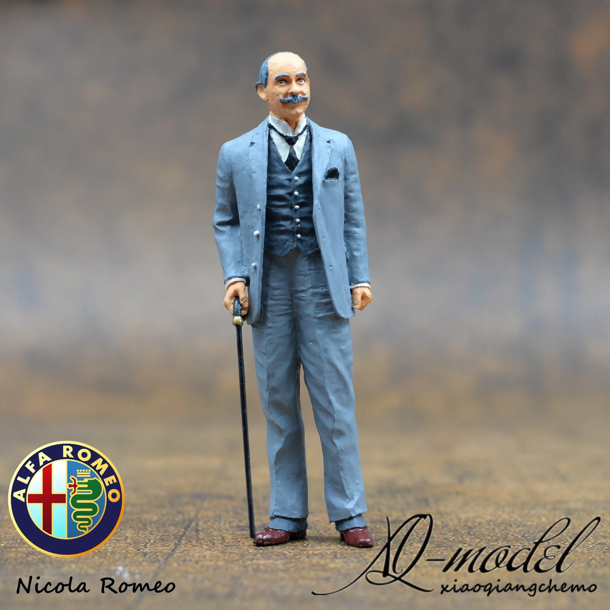 

1/18 scale resin die-cast doll model Alfa Romeo founder figure CMC EXOTO car model scene layout decoration high-end collection