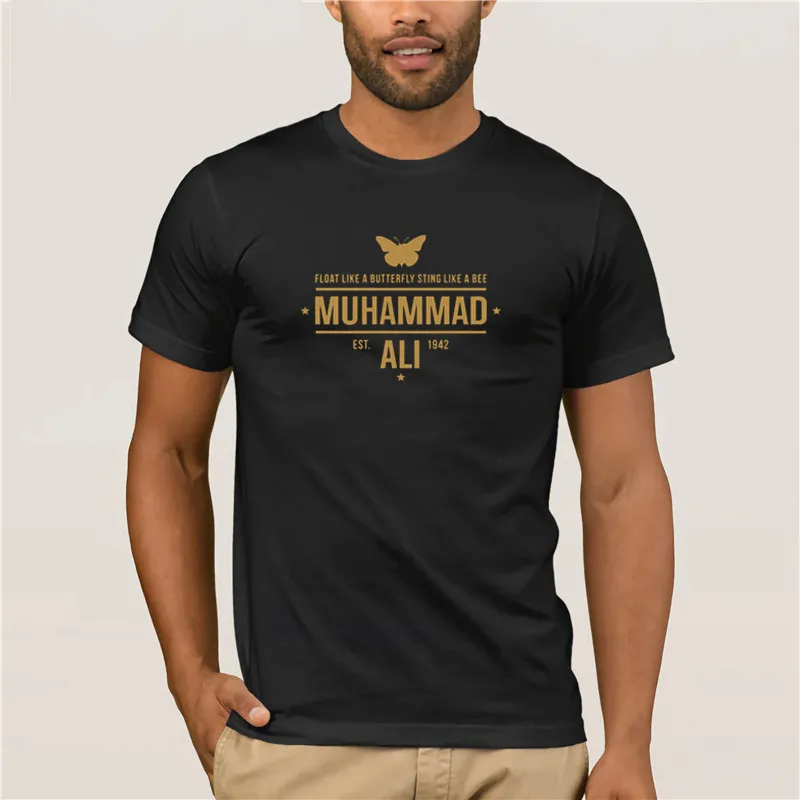 Футболка с надписью Muhammad Ali и Float Like A Butterfly топы 2020|Мужские футболки| |
