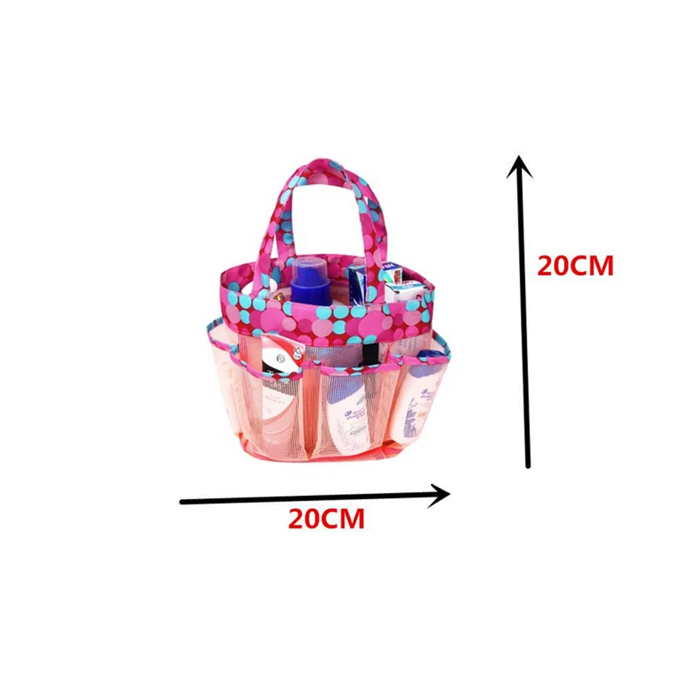 

Shower Tote Mesh Shower Caddy Heightening Handheld Toiletry Bath Organizer Storage Compartments Conditioner Soap Bathroom
