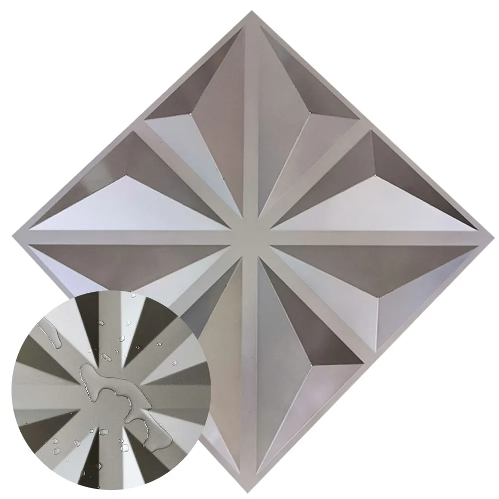 A06010Silver Sonsill коврик из ПВХ серебро 3D стеновые панели стильные водонепроницаемые настенные панели декоративные текстурированные 12 плитки - Цвет: A06010Silver