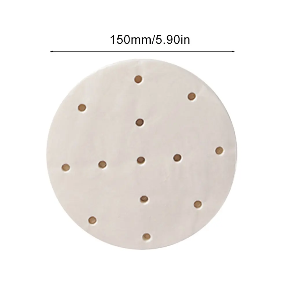 

100 Sheets Round Steamed Paper Baking Paper Barbecue Paper Oil Pizza Oven Steamed Bun Paper Steamer Paper