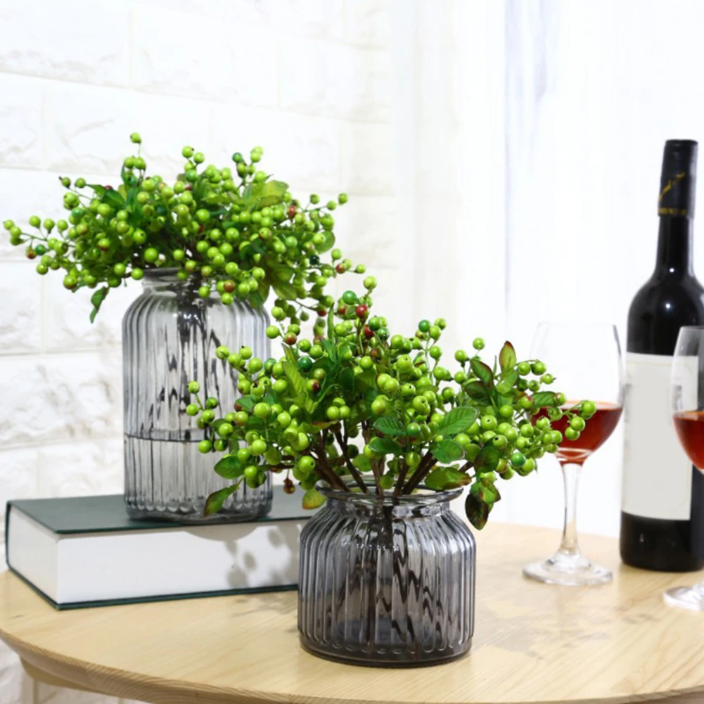 

Artificial Berry Fruit Diy Flowers Cheap Blue Berry Christmas Home Wedding Decorative Artificial Flower Arrangement Fake Flower