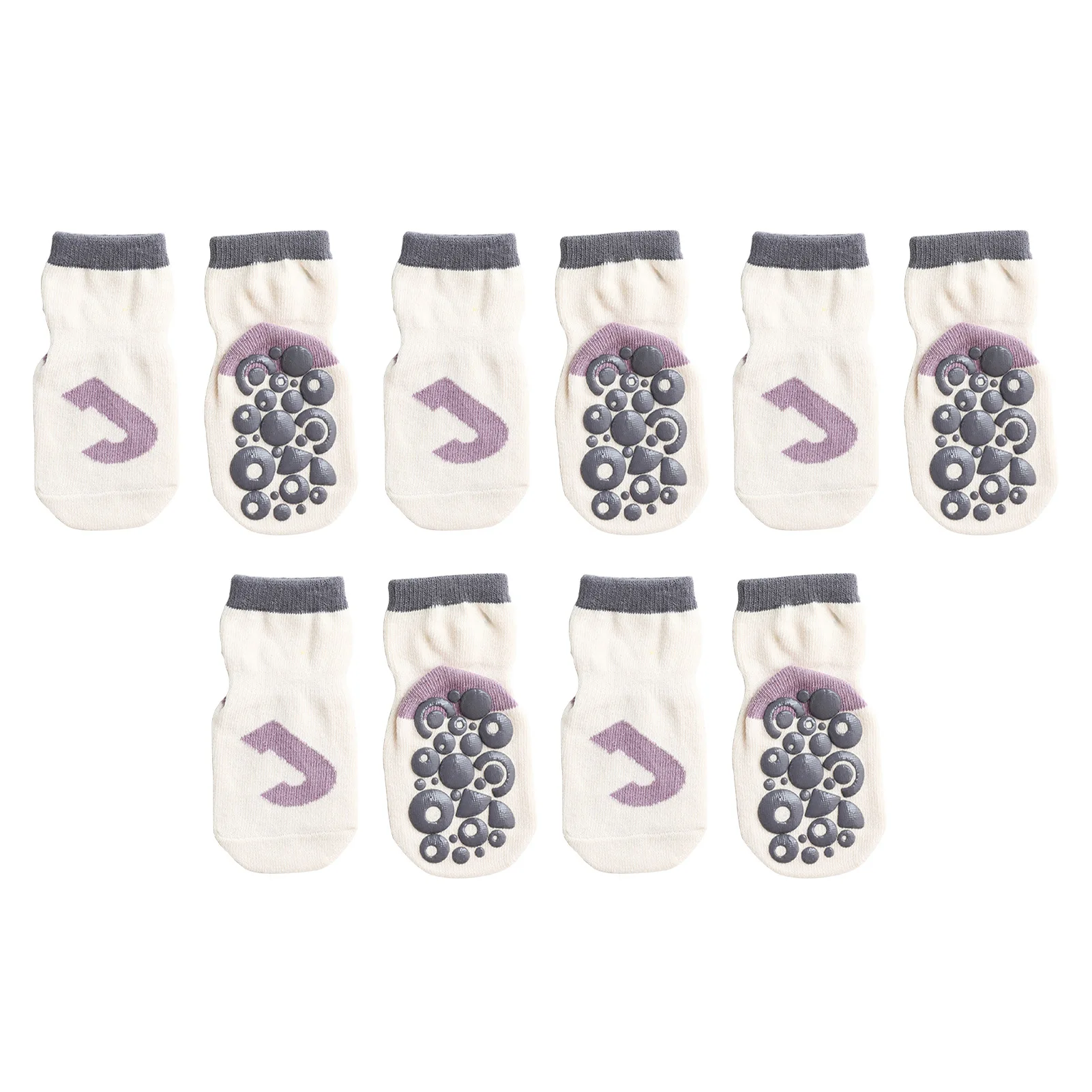 

5pair Boys Girls Crawling Non Skid Daily Baby Casual Socks Apparel Accessories Indoor Soft Fashion Safety Walking Ground Grip