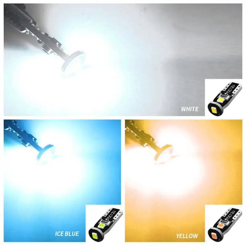 10 шт. светодиодные лампы T10 Led Canbus 12 в 1 Вт 168 194 6000K купольная лампа для чтения