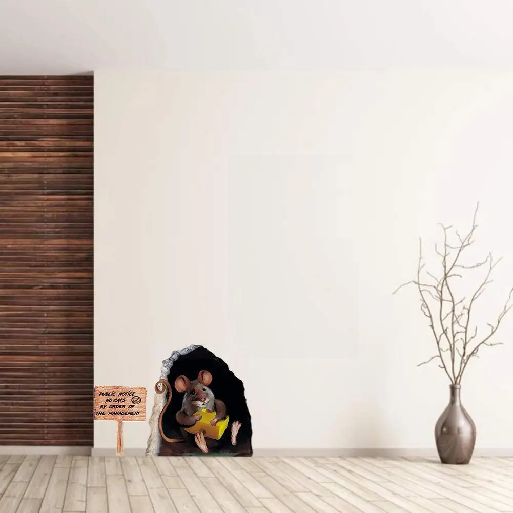 

Cartoon Wall Stickers Cheese Mouse Hole Pattern Children's Decoration 12 Material Pvc Friendly * 17.4 Room Environmental B3y7